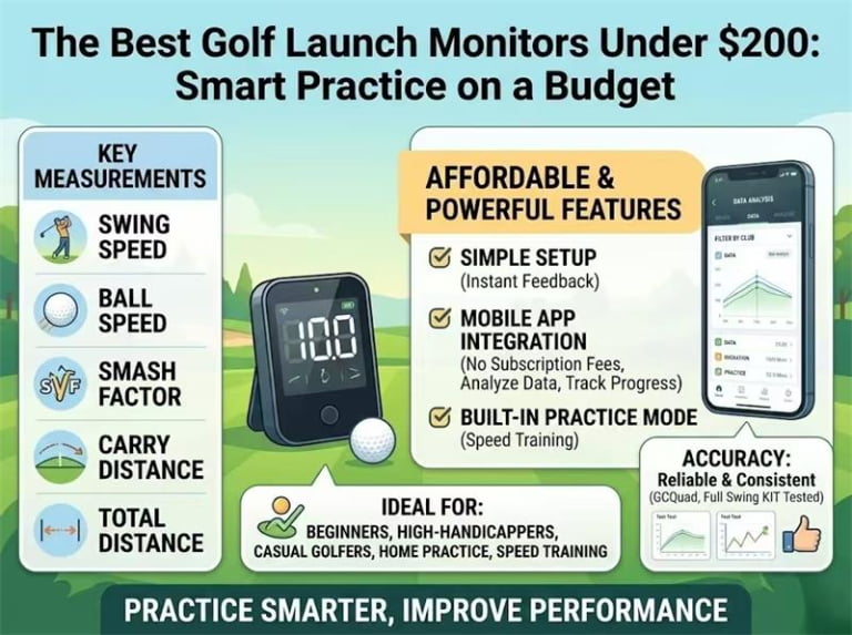 Best Golf Launch Monitor Under $200: Affordable Accuracy for Everyday Golfers