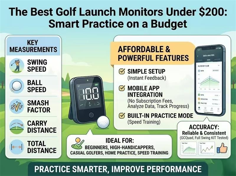 Best Golf Launch Monitor Under $200: Affordable Accuracy for Everyday Golfers